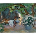 thumbnail image 3 of Henri Lebasque 24x20 Black Modern Framed Museum Art Print Titled - Le Pradet, Young Woman in Hammock (Nono), 3 of 5