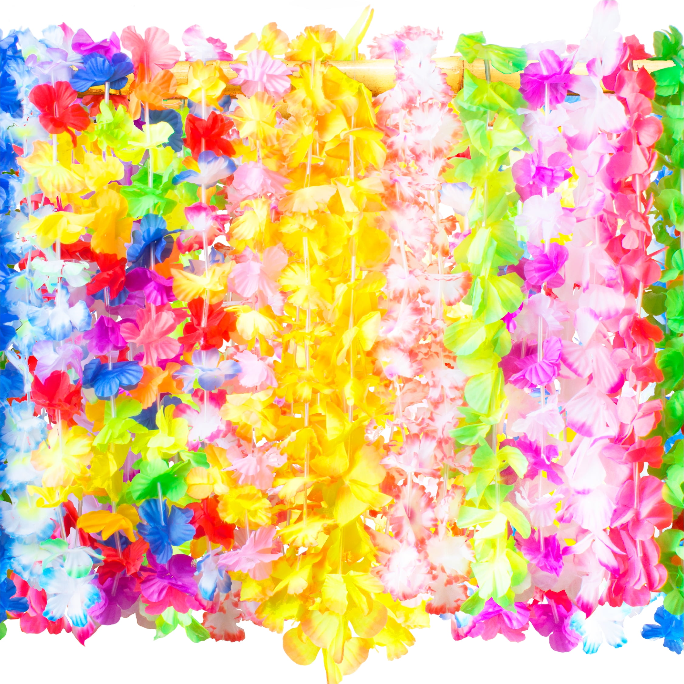 Set of 6 Colorful Hawaiian Leis 