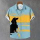 thumbnail image 3 of Camisa de verano para hombre, con estampado gráfico de animales, camisetas de gato, ropa informal de manga corta, ropa de calle de moda para hombre, blusa divertida de gran tamaño, 3 of 5