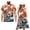 Blue Flower, variant on Blue Circle Couples Matching Outfits Husban and Wife Clothing Mens Short Sleeve Summer Beach Shirt Size 2XL and Womens Midi V-neck Flowy Hawaiian Dress