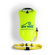 New Wave Swim Buoy - Fluo Green 15 liter PVC Neon Green Swim Float with Drybag