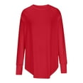 thumbnail image 4 of Summer Tops for Women Small Tops Miss Long Sleeve Shirts for Women S Long Sleeve Shirt Womens Athletic Tee T Shirts Stretch T Shirt Blank Casual Tee Women's Red 3XL, 4 of 5