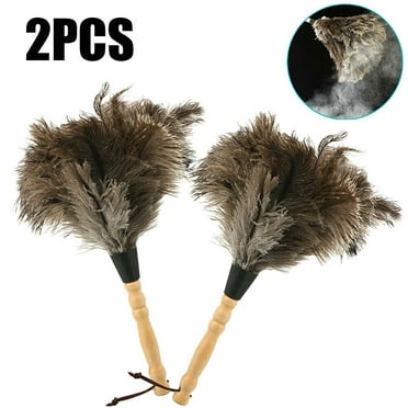 2PCS Home 13" Faux Ostrich Feather Duster Durable Dust Collecting Cleaning Tool