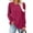 Hot Pink&021127I, variant on Long Sleeve Ribbed Shirt Women Dressy Fitted Ruffle Trim Crew Sweater Women Knit Womens Pullover
