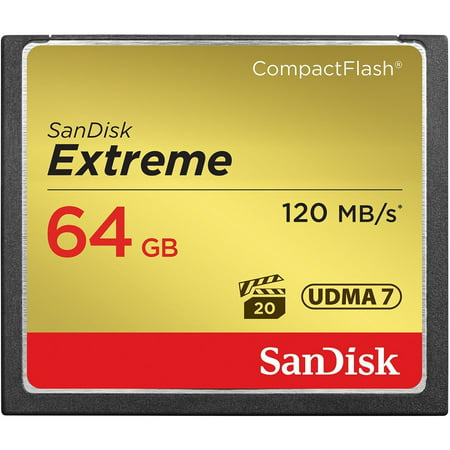 UPC 619659103828 product image for Sandisk Extreme CompactFlash 64GB Memory Card, UDMA 7, Up to 120 MB/s Read Speed | upcitemdb.com