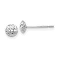 thumbnail image 1 of 14k White Gold 5mm Circle Stud Earrings Ball Button, 1 of 7