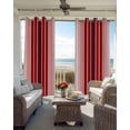 thumbnail image 4 of Red Vertical Striped Blackout Curtains 54 Inches Long for Bedroom, Farmhouse Minimalist Abstract Lines Thermal Insulated Room Darkening Black Out Window Curtain Panels Grommet Drapes for Living Room, 4 of 8