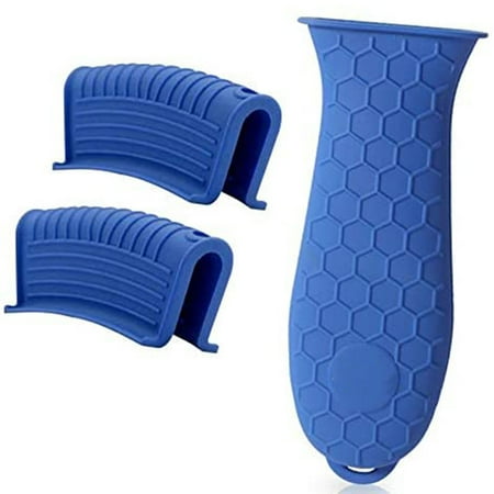 

Silicone Hot Handle Holder for Iron Pot Handle Sleeve Non Slip Rubber Cover Set for Frying