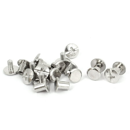 4.5mmx7.5mm Silver Plated Binding Screw Post For Leather Photo Albums Belt