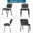 thumbnail image 4 of VINGLI Grey Waiting Room Chairs, 5-Pack PU Church Chairs Conference Room Chairs Stackable Chairs, Office Guest Chairs & Reception Chairs Stacking Chairs for Meeting, Office Lobby, Simple&Space-Saving, 4 of 9