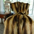 thumbnail image 1 of Thomas Collection Brown Tissavel Chinchilla Faux Fur Throw Blanket - 16453, 1 of 5