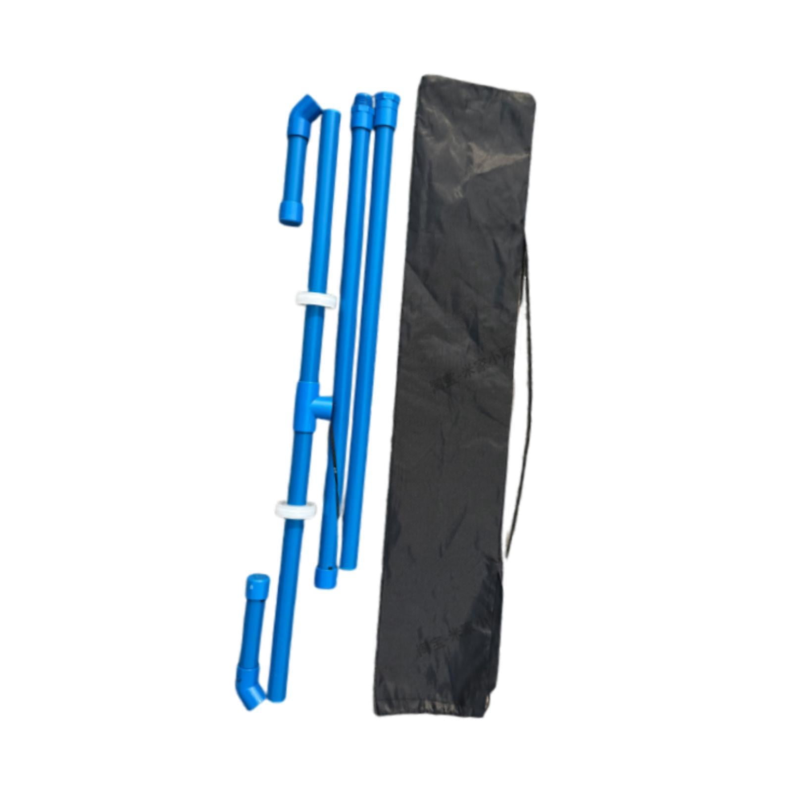 DimyFew Badminton Ball Collector with Wheels Tennis Sweeper for Court Venues Outdoor Blue