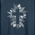 thumbnail image 3 of Instant Message - Foliage Cross - Women's Lightweight French Terry Long Sleeve Shirt, 3 of 6