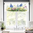 thumbnail image 2 of Remain Unique Polyester Rod Pocket Curtain Valance with Colorful Wildflowers Pattern for Home Bedroom Living Room Kitchen Window Decor 54x18 inch, 2 of 5