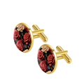 thumbnail image 2 of Rose Men's Dress Shirt Cufflinks made of Stainless Steel for Formal Occasions, 2 of 6