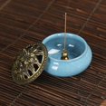 thumbnail image 3 of Yinreli Vintage Ceramic Incense Burner Holder Meditation Buddhist Zen Censer Home Decor, 3 of 8