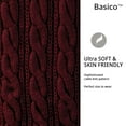 thumbnail image 3 of BASICO Burgundy Infinity Scarf for Women Winter Chunky Knitted Scarves Warm Circle Cable Loop, 3 of 6