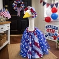 thumbnail image 4 of 2pcs 4th of July Patriotic Star Set with Skirt Hat, Independence Day Costume Outfit for Patio Goose, Festive Decor Clothing for Outdoor Lawn Goose and Easter Holiday Decoration, Blue, 4 of 7