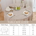 thumbnail image 4 of ICEANT 24 inch Linen Textured Tablecloth with Tassel, Round Grid Pattern Waterproof Wrinkle Free End Bedside Table Cover, Spill-Proof Table Cloth For Dining Room & Living Room, Coffee, 4 of 6
