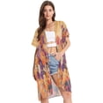 thumbnail image 2 of BZSMCE Women Creatively Vibrant Floral Symphony Print Beach Cover-ups Size:S-2XL, 2 of 7