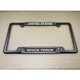 thumbnail image 4 of [Officially Licensed Product] - U.S. Space Force (USSF) - Domed Custom-Made Personalized Narrow (Thin) Top 4 Hole Metal Car License Plate Frame with Free caps - Black, b/w (Qty: 1 Frame), 4 of 8