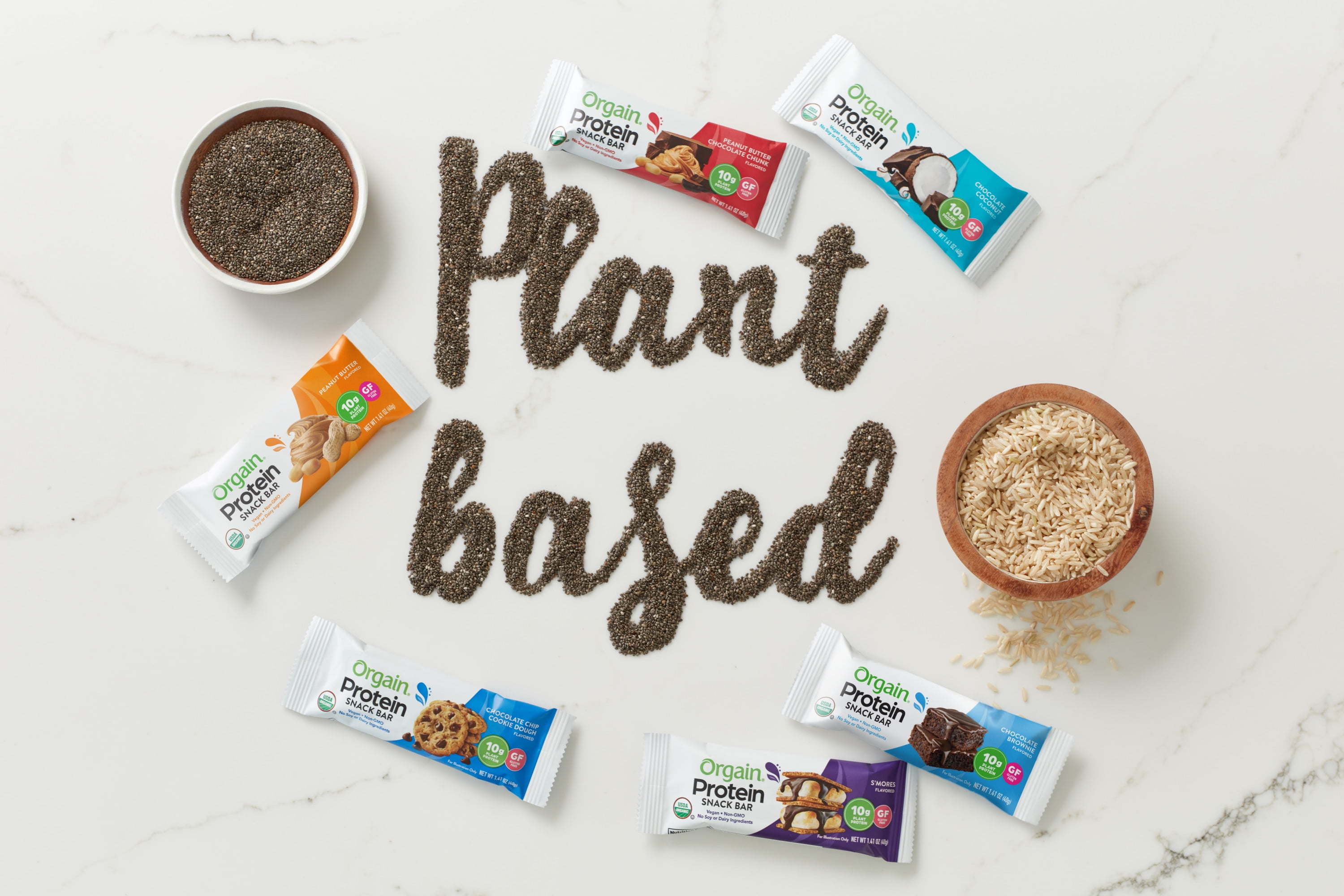 Orgain Organic Plant Based Protein Snack Bar S’mores, 16.9oz, 12ct