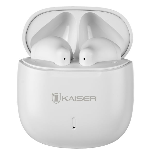 Audífonos True Wireless Bluetooth 5.3 Kaiser KH-9128WH Control Táctil y Asistente de Teléfono Blanco