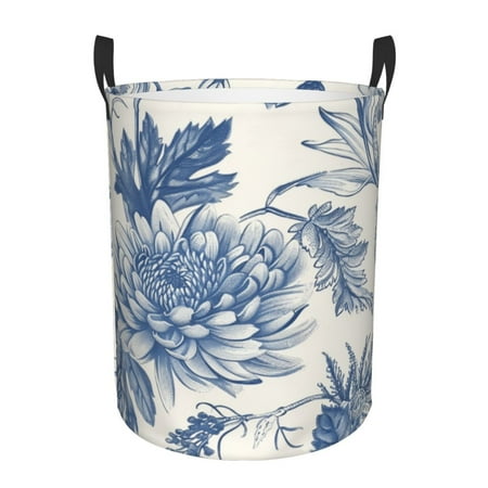 

Art painting plant Circular Gift - Dirty Clothes Storage Bucket Gift used for organizing laundry and bedroom storage