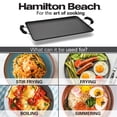thumbnail image 5 of Hamilton Beach Nonstick Double Griddle 19x11-Inch - Black Aluminum Griddle with Soft Touch Bakelite Handle - Flared Edge - Spiral Bottom, Easy to Clean, Multipurpose Use - Durable & Dishwasher Safe, 5 of 8