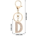 thumbnail image 3 of asddcavvf Creative 26 English Letter Keychain Foreign Trade Hot Alloy Inlaid with Diamonds Gold Lett, 3 of 6