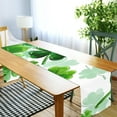 thumbnail image 6 of Coolnut St. Patrick's Day Green Clover Table Runner 18x72in,Coffee Table Runners, Dresser Scarf, Outdoor Short Small Dining Table Runners, Geometric for Dinner Parties, Wedding225 Home Decor, 6 of 6