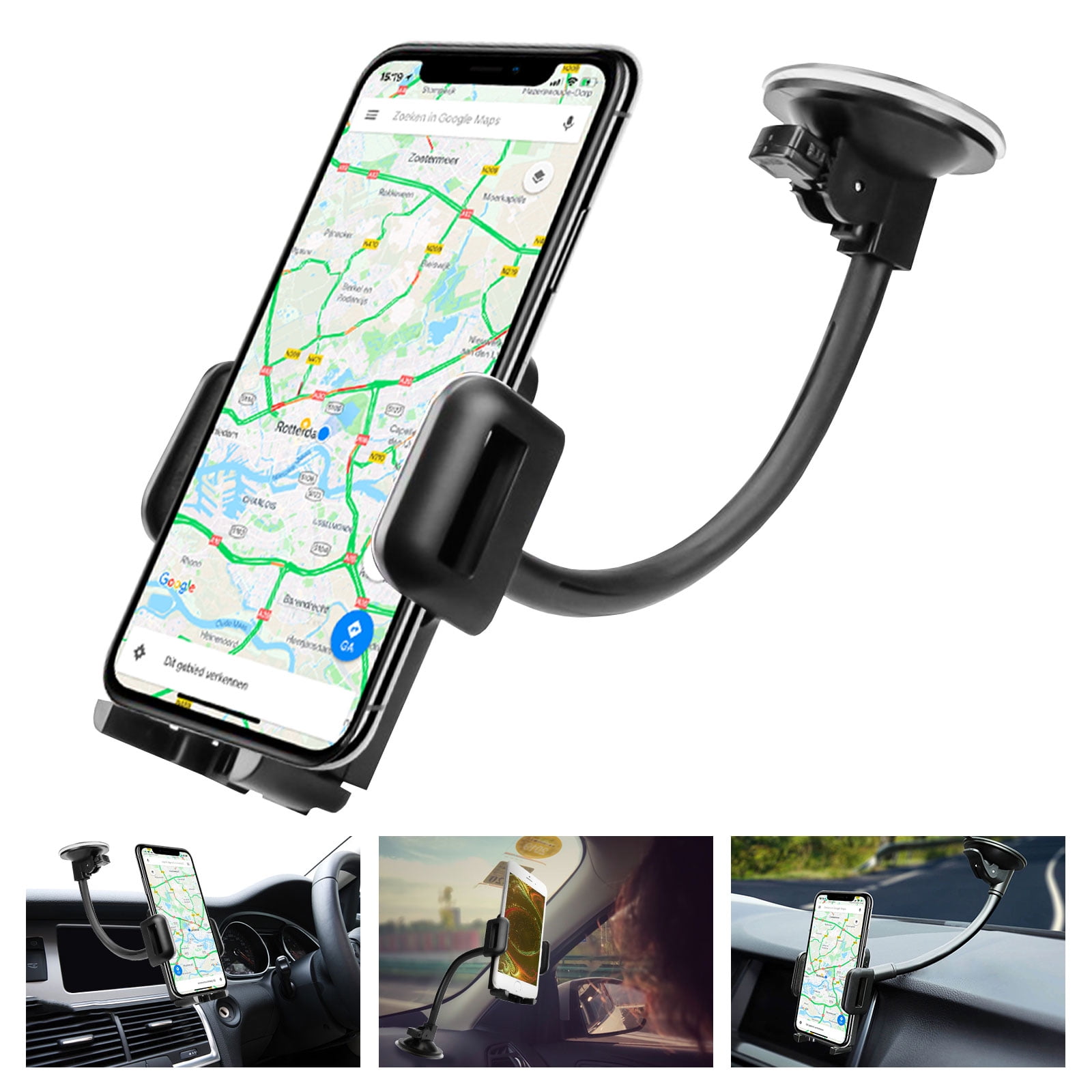 Pro-Mobile Universal Window Phone Car Mount Holder with Fast Snap Technology for Smartphones 