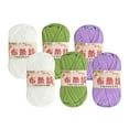 thumbnail image 3 of 6 Pcs Fil Tricoté Fil Épais Fil Spaghetti Tissu Fil pour Maison de Chat Animal Blanc Vert, 3 of 9