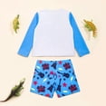 thumbnail image 5 of WIBACKER Boys Shark Two Piece Swimwear Set Long Sleeve Rash Guard and Swim Trunks Quick Dry Bathing Suit UPF50+ Swimsuits for Kids Boys 1-7 Years, 5 of 10