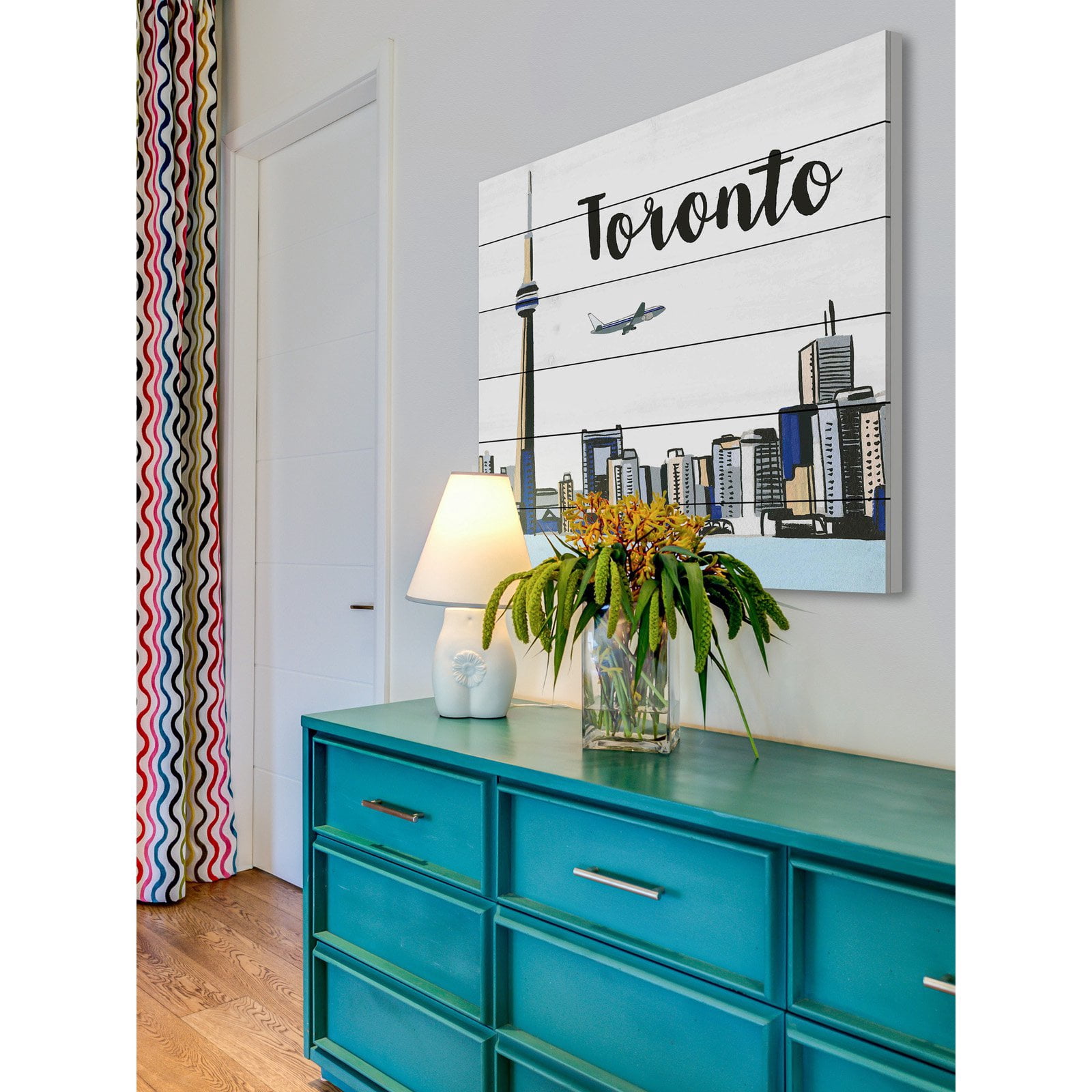 Marmont Hill "Toronto Lakeview" By Molly Rosner Painting Art Print On White Wood, 40.0" x 1.5"
