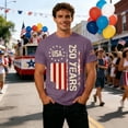thumbnail image 4 of JAJAHO Mens United States 250 Years T Shirt Celebrate America's 250Th Anniversary Short Sleeve Crew Neck Graphic Tee Freedom Shirts, 4 of 5