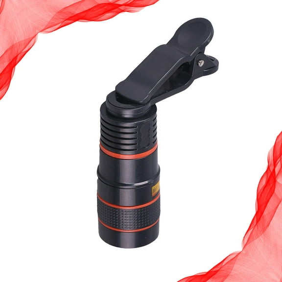 ROSENICE Telescope for Phone Black Plastic Monocular Telephoto Lens 7.6X3.2X3.2cm 1 Set Photography and Survey