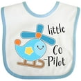thumbnail image 3 of Inktastic Little Co-Pilot- Cute Helicopter Boys or Girls Baby Bib, 3 of 4