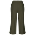 thumbnail image 4 of CONFREE Womens Casual Pants Wide Leg Pants for Women Elastic Waist Solid Color Lightweight Summer Trousers With Pocket, 4 of 5