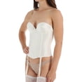 thumbnail image 1 of Women's Carnival 303 Satin Backless Longline Bra (Ivory 36C), 1 of 4