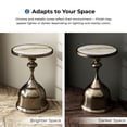 thumbnail image 5 of 24/7 Shop At Home Enric Modern Metal Accent Side Table with Round Tabletop, Living Room End Table, Antique Brass, 5 of 10