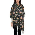 thumbnail image 3 of Honeii Various Crustaceans Print Scarf Oversized Scarf Tassel Fall Winter Thick Scarf Warm Shawl Women,Women's Scarves & Wraps, 3 of 8