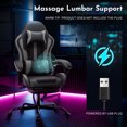 thumbnail image 2 of Leumius Gaming Chair,Ergonomic Office Computer Desk Chair with Footrest and Lumbar Support,360° Swivel Chairs for Office Home Gaming,Gray, 2 of 25