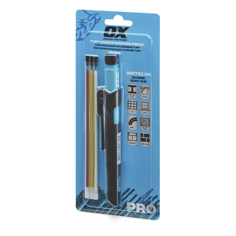 Ox Tools Pro Tuff Carbon Marking Pencil Value Pack With 4 Leads