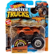 Hot Wheels Monster Trucks Camaro (Orange) 1:64 Scale Includes Crushable Car