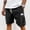 Black03, variant on Dwelliawo Mens Shorts Vintage Cozy Summer Beach Short with Pockets Regular Fit Corduroy Short Pants Drawstring Loose Fit Shorts Navy 2XL