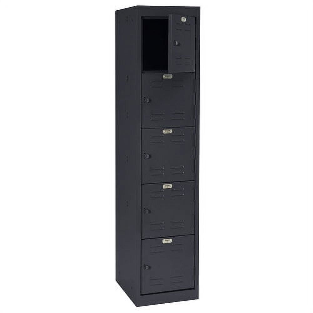 Sandusky 5-Tier Welded Storage Locker, 66"H, Black