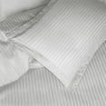thumbnail image 4 of Egyptian Cotton 600 Thread Count Stripe Duvet Cover Set, Silver, Full/Queen by Superior, 4 of 6
