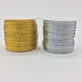 thumbnail image 4 of Yuanmiaoke 4 Rolls Metallic Cord Rope Thread String Ribbon Tinsel Bead String DIY Craft Making Cord for Wedding Ornaments Gift Wrapping Tags Jewelry Making Silver, 4 of 10
