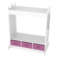 thumbnail image 3 of JOYLDIAS Kids Armoire Pretend Dress-Up Storage Openning Hanging Closet Wardrobe Girls Bedroom Furniture with Mirror, 3 Drawers(White), 3 of 19